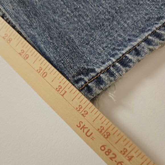 Levi's  559  Relaxed Straight Leg Loose Cotton Denim Men's Blue Jeans Vtg 36x34 - Picture 7 of 14